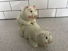 Vintage Naughty Pigs "Making Bacon" Ceramic Piggy Banks