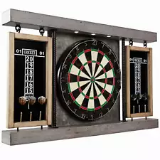 Dartboard Cabinet Prescott Collection LED Light 40 Inch X 23.7 Inch X 3.375 Inch