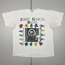 New ListingVintage 90s Jerry Garcia Band Grateful Dead Graphic T Shirt White L