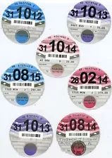 Expired UK tax discs for sale, Various recent years