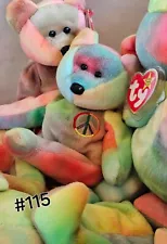 Ty Beanie Baby - PEACE BEARS #115 - Beat the Heat Sale! (limited time only)