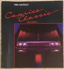 CHEVROLET Large Format USA Car Sales Brochure 1985 #4472 July '84 CAPRICE ++