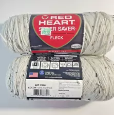 2 Red Heart Super Saver Yarn - 6oz - Aran Fleck #4313 dye lot 03 7130 04 01