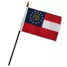 Georgia State Flag 4"x6" Desk Table Stick