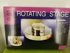 NIB 2 Level Rotating Stage Display Carousel Mirror For Retail Sales Fast Ship