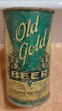 1930s OLD GOLD, IRTP flat top beer can, by St Claire, San Jose, California