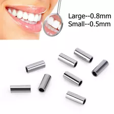 Dental Orthodontic Crimpable Hook Mini Stops Tube Bracket Stopper 0.5/0.8mm Stop