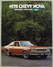 CHEVROLET NOVA Sedan COUPE Custom USA Car Sales Brochure For 1978 #3576 Rev