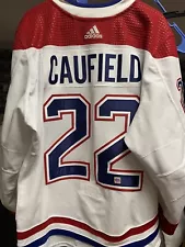 MONTREAL CANADIENS Game Worn Jersey COLE CAUFIELD 2034-24 PHOTOMATCHED LOA