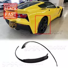 For Corvette C7 Stingray 14-19 GP Style Gloss Black Rear Wheel Trim Fender Flare