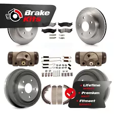 Front Rear Brake Rotor Ceramic Pad & Drum Kit (9Pc) For 2000-2001 Dodge Ram 1500