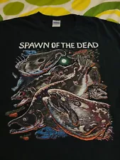 Spawn Of The Dead Shirt Fishing Salmon Art Horror Size XL