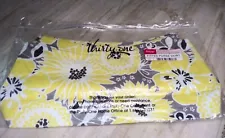 Thirty One Fitted Purse Skirt Yellow Awesome Blossom Floral 15 Inches Wide