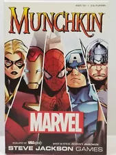 Marvel Munchkin Card Game Steve Jackson Games Spiderman Thor Complete