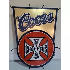 Rare Vintage West Coast Choppers Coors Neon Sign Bar Light Man Cave PARTS ONLY