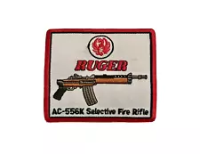 RUGER AC-556K SELECTIVE FIRE RIFLE CLOTH PATCH 3" x 3.5" FREE SHIPPING