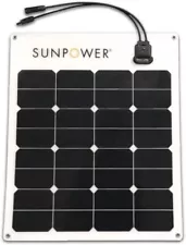 SunPower 50 Watt Flexible Monocrystalline High Efficiency Solar Panel 50