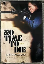 NEW “NO TIME TO DIE” ORIGINAL JAMES BOND USA 1 SHT TEASER POSTER 2021 27”x40”