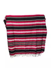 Sarape XXL,5' X 7',Mexican Blanket,HOT ROD, Seat Covers,Motorcycle, RED - PINK