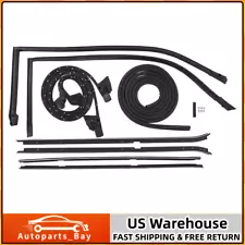 For 1981-88 Regal Cutlass RWD 2 Door Weatherstripping Seal Kit w/ Narrow Chrome (For: 1981 Regal)