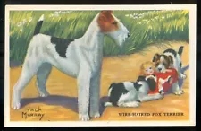 1940s WIRE HAIRED FOX TERRIER Dog Cereal Card KELLOGGS F273-6 USA Dog Breed Card