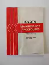 OEM 1983 Toyota Truck Land Cruiser Diesel Maintenance Procedures Manual