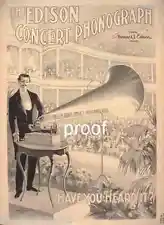 Edison Talking Machine Gramophone Poster ad USA art print