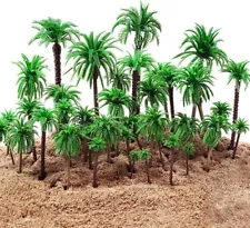 48 Pcs Model Tree Palm Trees for Garden Decor Train Railroad Miniature Scenery