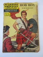 Vintage April 1954 Classics Illustrated #118 Comic Book ROB ROY