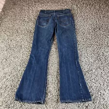 Vintage 1970s Levis Jeans Mens 30x31 Blue Flare Bootcut Orange Tab Denim Talon