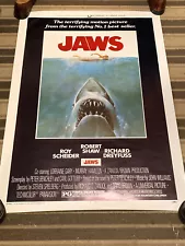 Jaws movie poster Litho in USA GAU Universal 1975