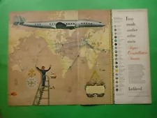 New ListingLockheed Aircraft Super Constellation 1955 Vintage Advertising 1lk