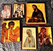 Lot Of 6 Catholic/Orthodox Religious Icons