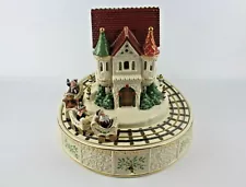 LENOX ☆ For The Holidays Christmas Centerpiece Wind Up Music Box ROLLER COASTER