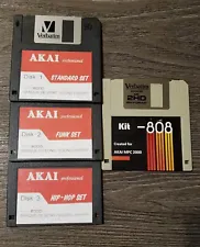 AKAI MPC 2000/MPC 2000XL 3 AKAI SOUND DISKS + 808 DISK LOT