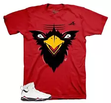 Shirt To Match Jordan 7 Cardinal Red Retro 7s Shoes - Fly Face Sneaker Tee