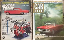 CAR LIFE and MOTOR TREND January 1965 Magazines Mercury LeSabre Plymouth Nascar