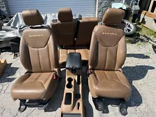 2011-2017 JEEP WRANGLER JK SAHARA 4 DOOR LEATHER SEAT SET W/ CONSOLE OEM