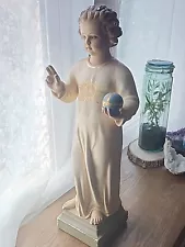 New ListingAntique Infant Jesus Of Prague statue From ITALY (Over 70 years Old)