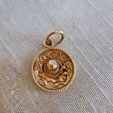 14K 3D Mexican Sombrero Hat Charm/Pendant, 14K Yellow Gold, Excellent Condition