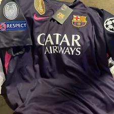 Barcelona 2016 FIFA champions 2015 Jersey. Size Men’s 2xl #11 Neymar Jr