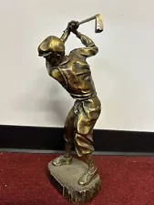 Golfer Man 'Bronze' Trophy Large Heavy For The 1st Place Team