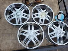 (x4) 22" Zinik Z12 Mazotti Rims Wheels 8 Lug 8x6.5 Pattern Fits Chevy Dodge GM