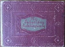 1943 SCHOOLDAY AUTOBIOGRAPHY MEMORY BOOK TEACHERS AND FRIENDS HARDCOVER M1-99