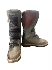 Thor Quadrant MX Motocross Motorcycle Off Road Boots 6 Leather Olive Black Brown