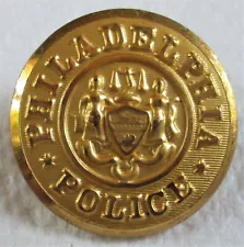 American:"PHILADELPHIA POLICE DEPARTMENT GILT BUTTON"(Large Size, 25mm, USA, US)