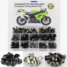 Fit For Kawasaki ZX-10R ZX10R 2004-2005 Steel Fairing Bolts Bodywork Kit Silver (For: 2005 Kawasaki)