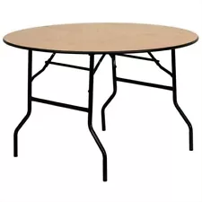 Bowery Hill 72" Round Wood Folding Banquet Table