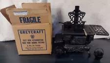 Greycraft Cast Iron Reproduction Crescent Wood Stove #20 w/ Original box + extra