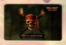 WALMART Pirates of the Caribbean ( 2006 ) Lenticular Gift Card ( $0 )